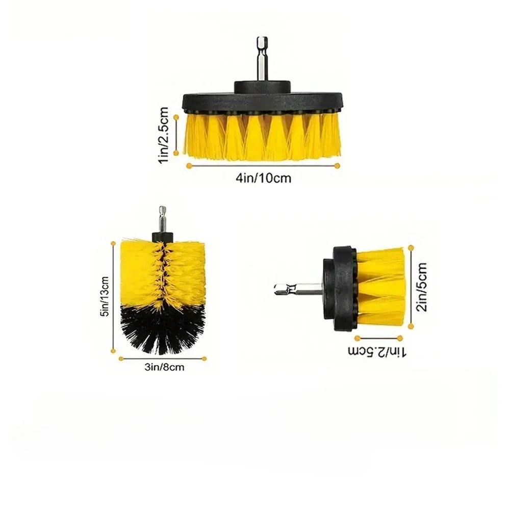 Kit Escovas Detailing para Berbequim — Nylon Profissional para Carro, Jantes e Casa | Carbit