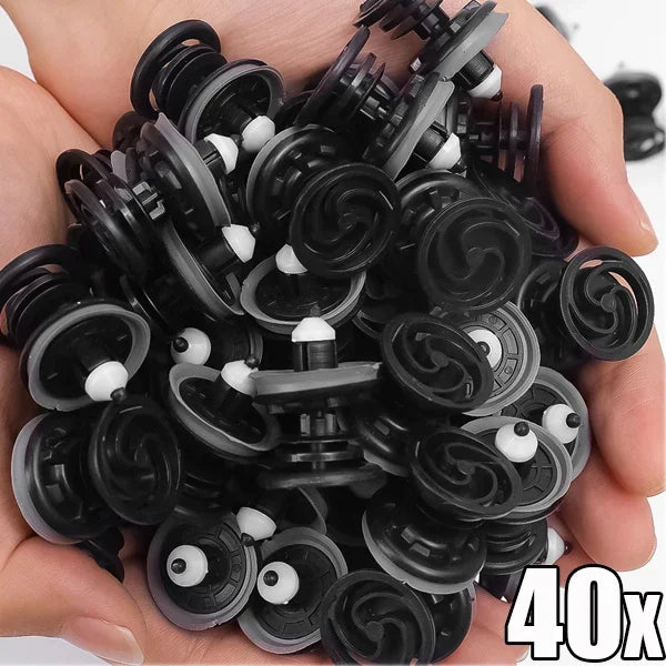 Kit 40 Clips Fixação Painel Porta Automóvel — VW Caddy Touran Tiguan (Ref 7L6868243) | Carbit