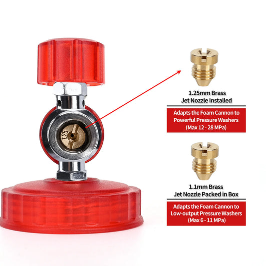 Foam Cannon Profissional 1L Alumínio — Canhão Espuma Snow Foam com Conector 1/4 Universal | Carbit