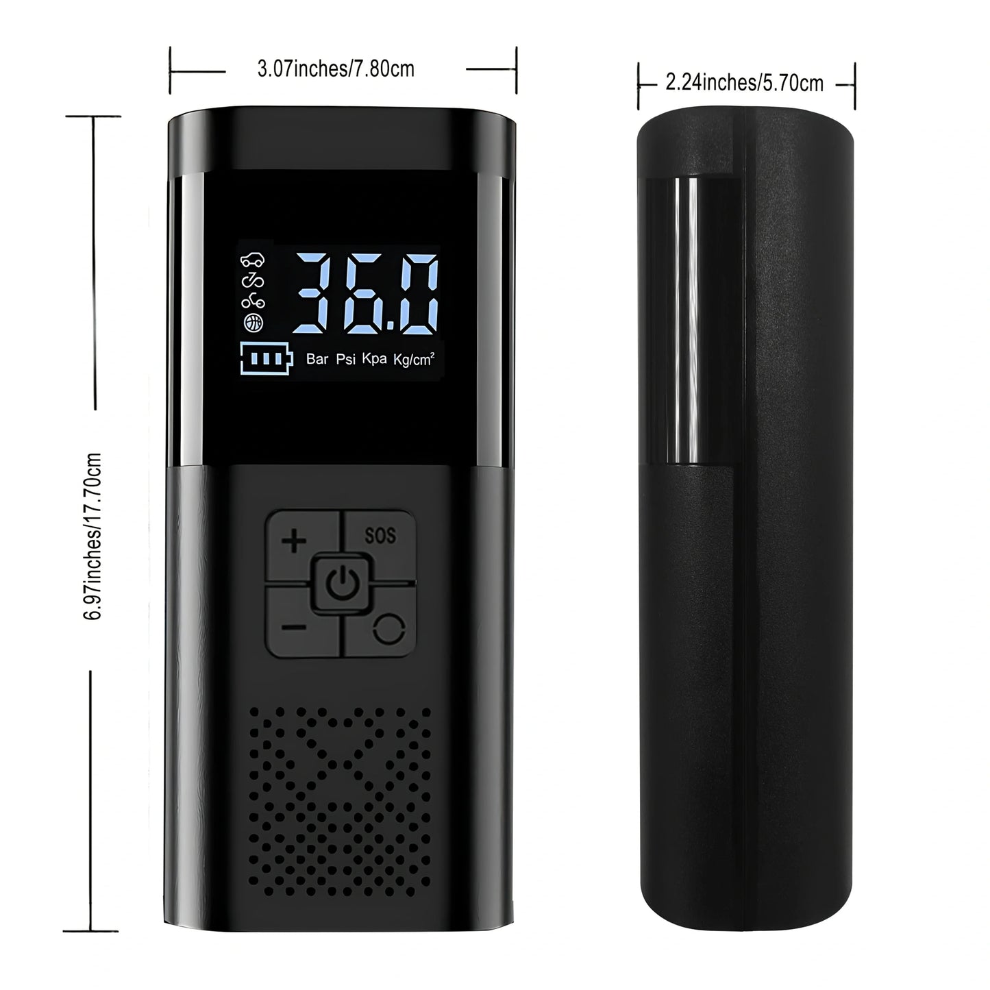 Inflador Elétrico de Pneus Premium 3x Mais Rápido — 150 PSI Sem Fios com Display Digital | Carbit