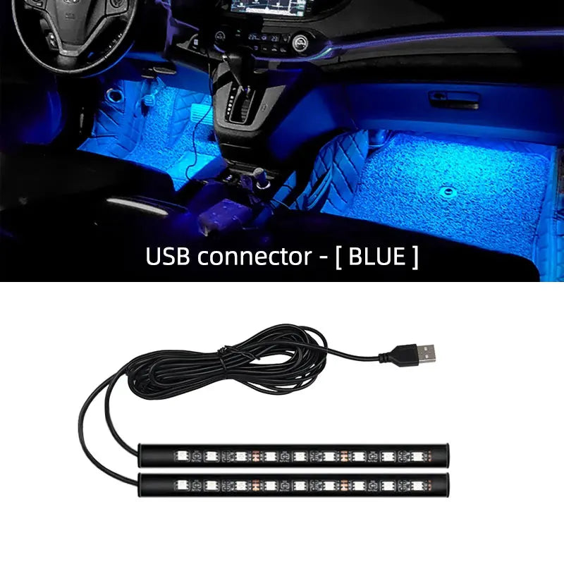 Tira LED RGB para Interior Automóvel — Iluminação Ambiente USB | Carbit