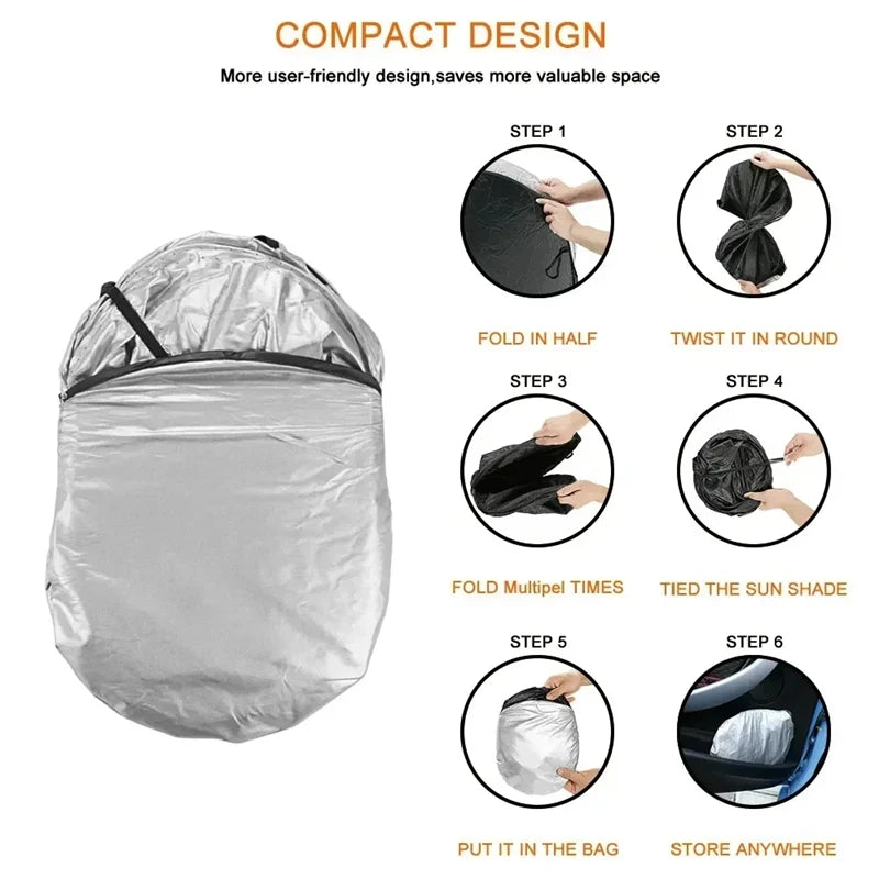Para-sol Dobrável para Parabrisas — Proteção UV Universal | Carbit