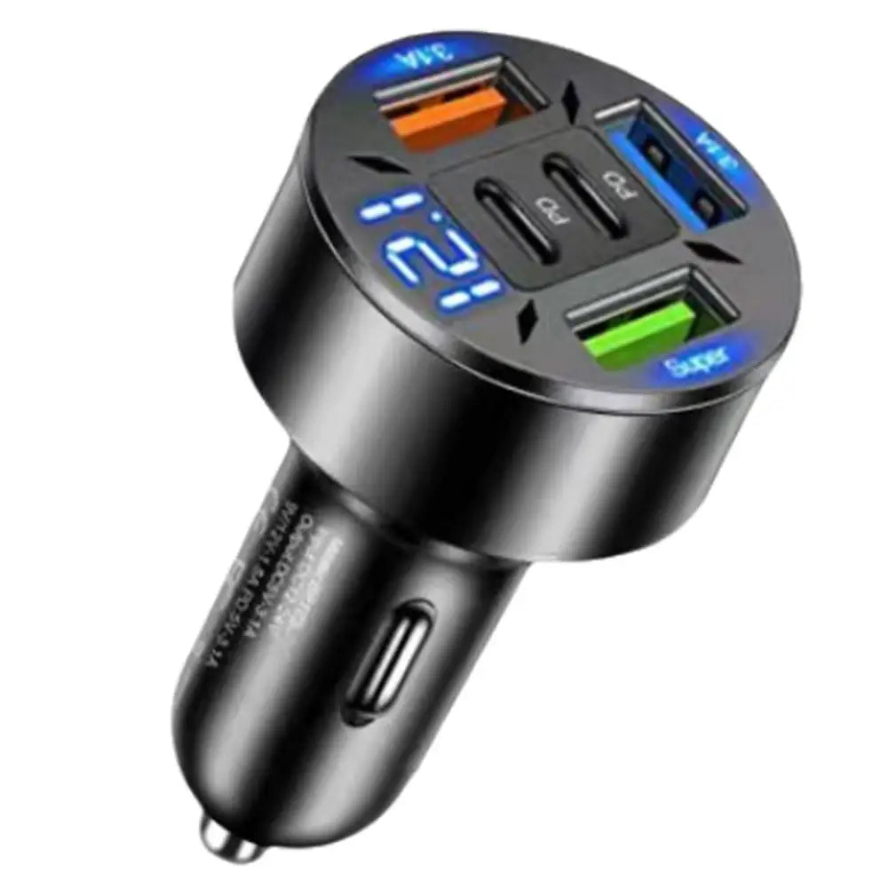 Carregador Rápido 5 Portas USB-C 250W para Automóvel — PD QC3.0 | Carbit