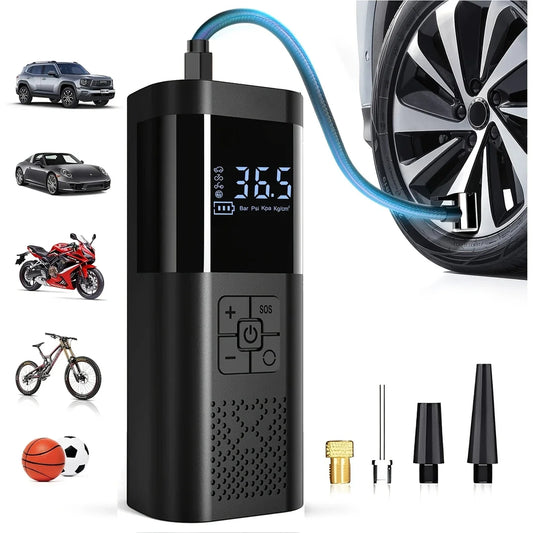 Inflador Elétrico de Pneus Premium 3x Mais Rápido — 150 PSI Sem Fios com Display Digital | Carbit