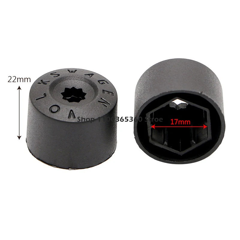 Capas de Porcas de Roda 17mm para VW Golf MK4 — Conjunto 20 Peças Pretas | Carbit