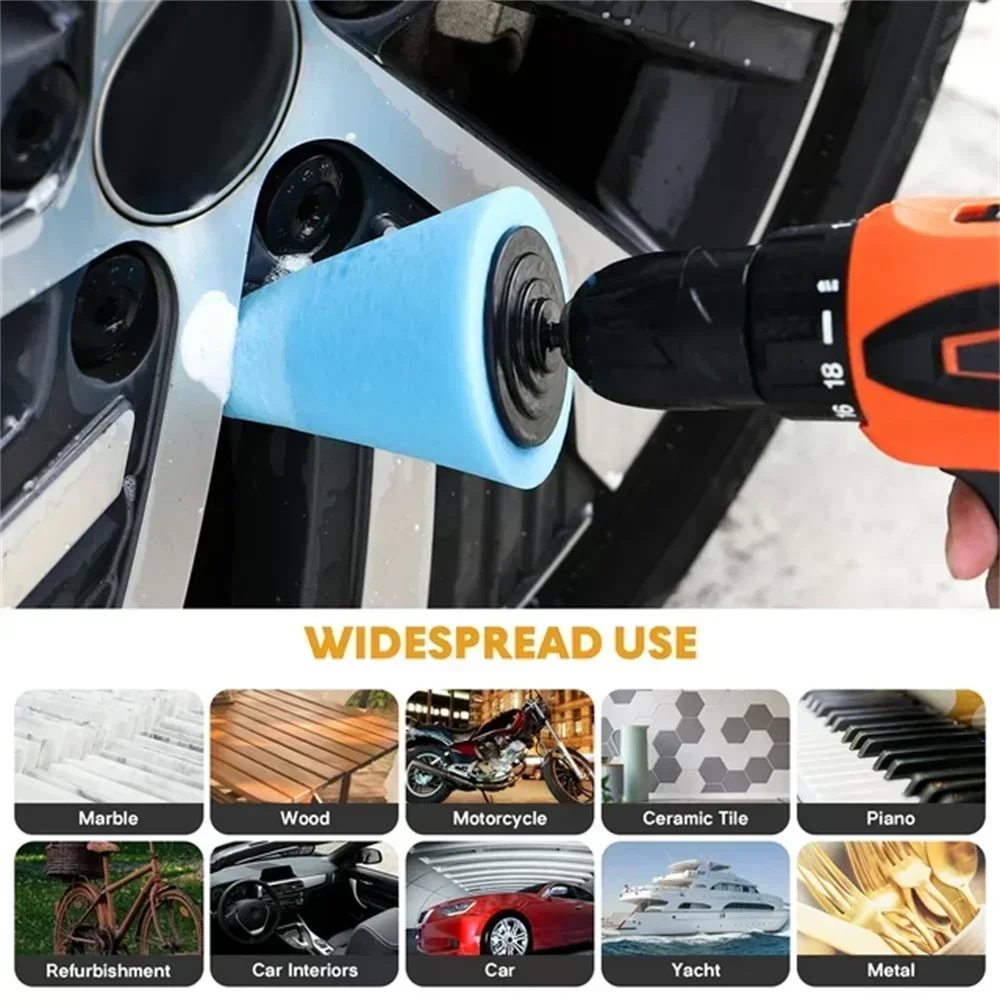 Kit 2 Esponjas Polimento Cone para Berbequim — Jantes e Detalhes Automóvel | Carbit