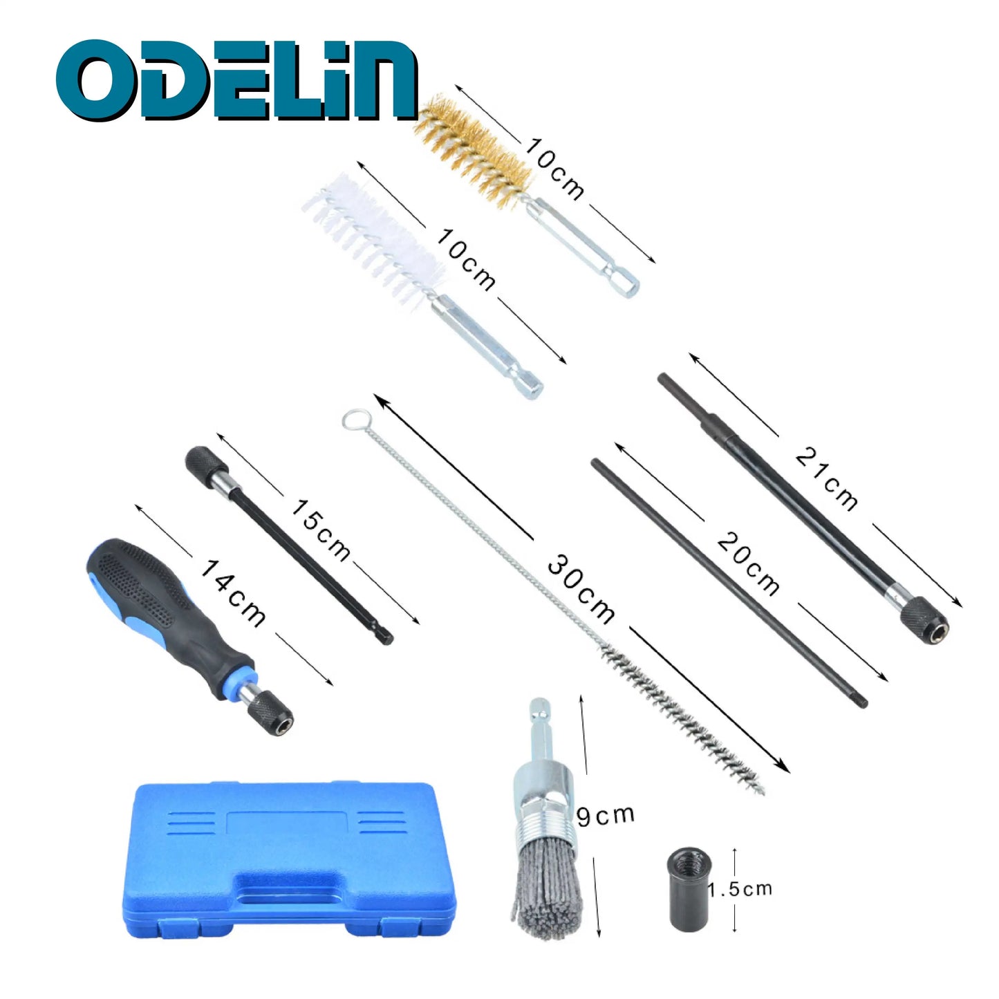 Kit Limpeza Injetores Diesel 19 Peças — Escovas Profissionais Mecânica DIY | Carbit