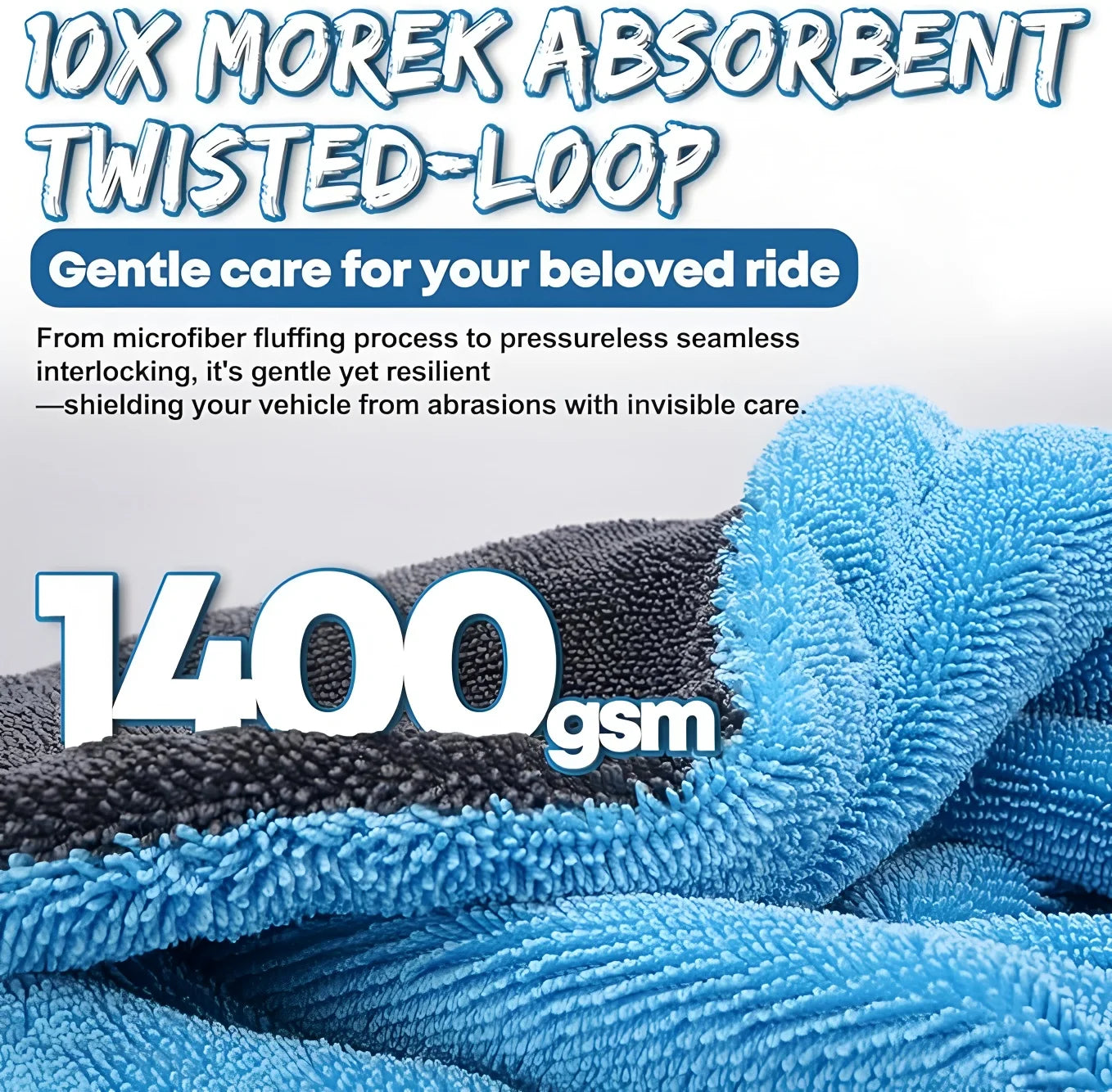 Toalha Microfibra Premium 1400gsm para Lavagem e Secagem Automóvel — Ultra-Absorvente | Carbit