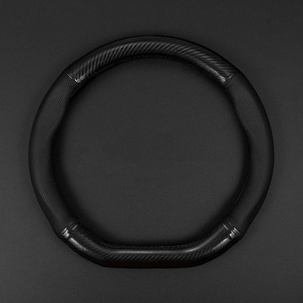 Capa de Volante Premium em Couro com Fibra de Carbono Antiderrapante | Carbit