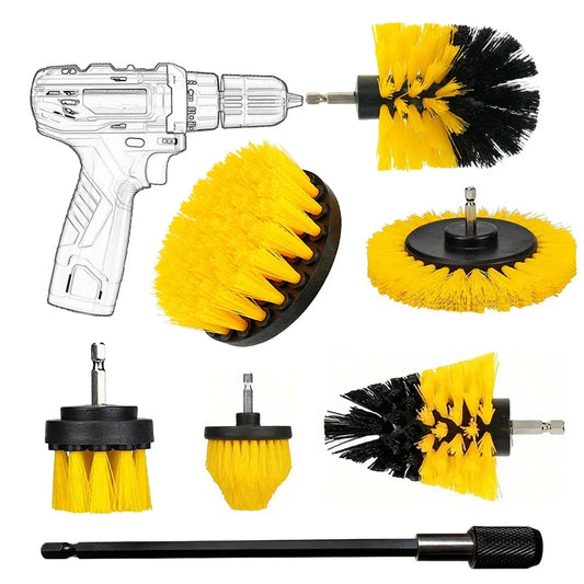 Kit Escovas Detailing para Berbequim — Nylon Profissional para Carro, Jantes e Casa | Carbit