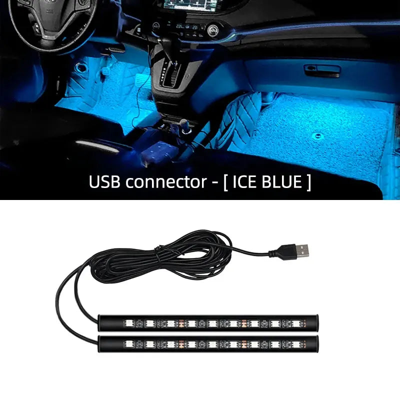 Tira LED RGB para Interior Automóvel — Iluminação Ambiente USB | Carbit