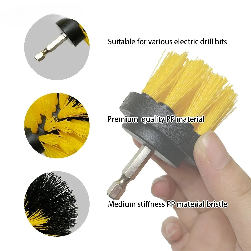 Kit Escovas Detailing para Berbequim — Nylon Profissional para Carro, Jantes e Casa | Carbit