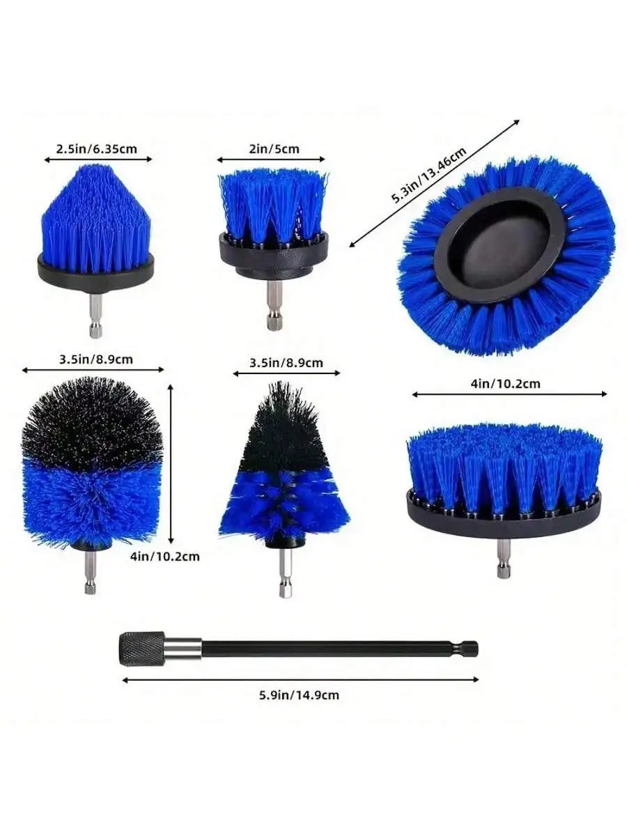 Kit Escovas Detailing para Berbequim — Nylon Profissional para Carro, Jantes e Casa | Carbit