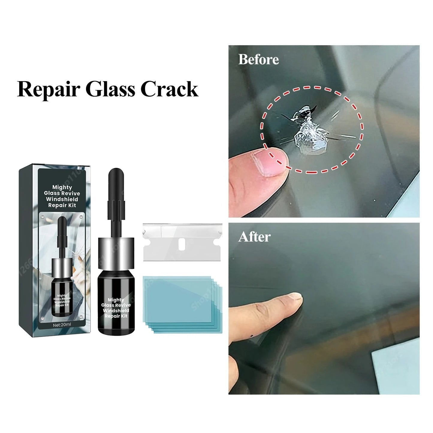 Kit Reparação de Vidros Automóvel — Remove Riscos e Fissuras de Para-brisas | Carbit