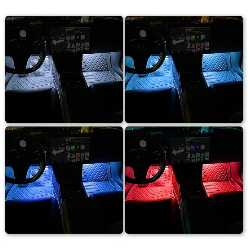 Tira LED RGB para Interior Automóvel — Iluminação Ambiente USB | Carbit