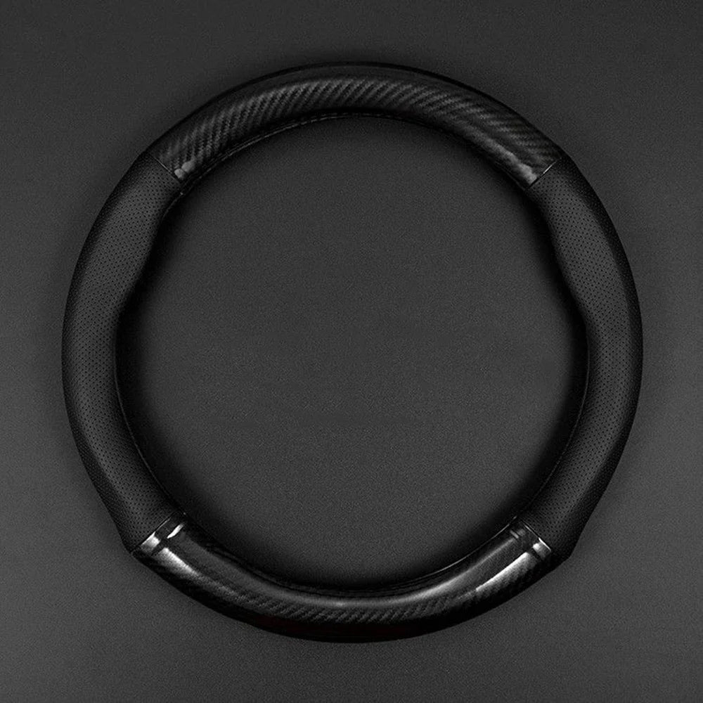 Capa de Volante Premium em Couro com Fibra de Carbono Antiderrapante | Carbit