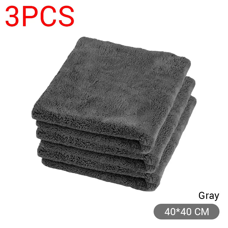 Kit 9 Panos Microfibra 40×40cm — Ultra Macios para Lavagem e Acabamento Detailing | Carbit