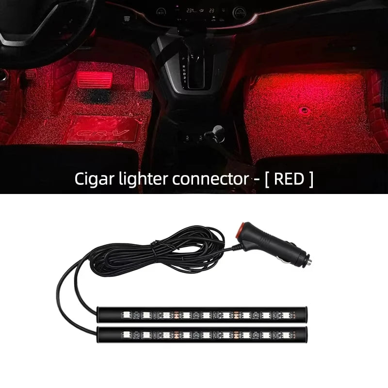 Tira LED RGB para Interior Automóvel — Iluminação Ambiente USB | Carbit